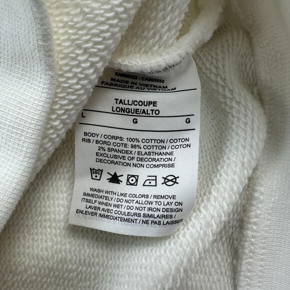 Jordan Sweatshirt Mens Large Tall White Crewneck Pullover FJ7788-133 New Cotton - Picture 7 of 10